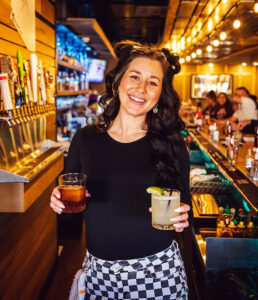 Local Jonny's serves creative cocktails made with local flavors like the Prickly Pear Cosmo, or the Mimosa with prickly pear syrup.